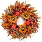 Harvest Fall Wreaths for Front Door - Farmhouse Thanksgiving Wreath Decor by Vsonker