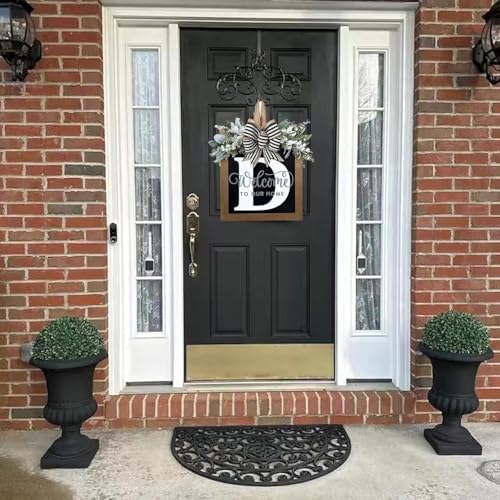 16'' Personalized Last Name Welcome Sign, Door Wreaths for Front Door Outside, Spring Wreath for Front Door Decor, Farmhouse New Home Gifts for Home (D) - Image 3