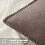 MIULEE Decorative Linen Euro Sham Pillow Covers 24x24 Malt Ball - Image 2