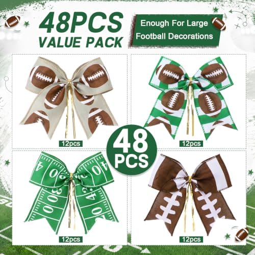 Daifunli 48 Pcs 6 Inch Football Bows for Wreaths - Image 3