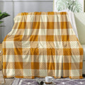 Yellow Plaid Throw Blanket, Fall Gingham Fleece Blanket for Couch Bed Sofa, Autumn Blankets and Throws, Decor & Gifts, Super Soft Plush Flannel Blanket, 50x70 by Unknown