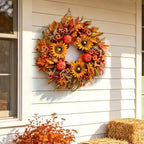 Harvest Fall Wreaths for Front Door - Farmhouse Thanksgiving Wreath Decor - Image 7