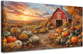WAXWHELK Farmhouse Fall Canvas Wall Art, Rustic Autumn Pumpkin Barn Painting Pictures Thanksgiving Artwork for Living Room Bedroom Home Decor (30"x60") by Unknown