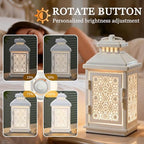 White Candle Warmer Lamp with Timer, Dimmable Farmhouse Lantern - Image 3