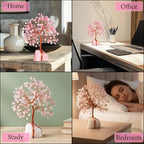 Rose Quartz Crystal Tree for Love & Healing Décor for Home and Office | Handmade Bonsai for Emotional Support & Harmony as Symbol of Piece for Loved Ones Gift for her - Image 4