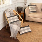 · REDEARTH · Throw Pillow Cover - 12x20, Set of 2 - Precis Descant Gray - Image 2