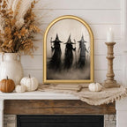 Wheatwin Halloween Witch Decor Wall Art, Spooky Arched Framed Wall Art - Image 7