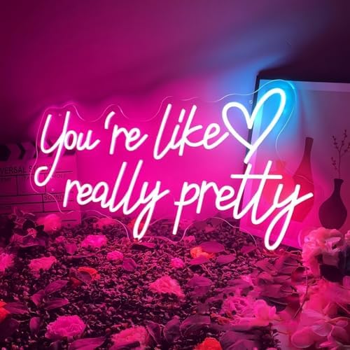 You Like Really Pretty LED Neon Sign Transparent Acrylic Light Decor for Wedding Birthday Party Wall Home Bedroom Room Art Decoration with USB Light Modulator 5V - Image 2
