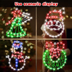 4 Pack Christmas Window Silhouette LED Lights Decorations, Santa Claus, Wreath, Angel, Snow Man Christmas Window Light Decorations with 50 Bulbs for Holiday Wall Door Glass Decorations - Image 5