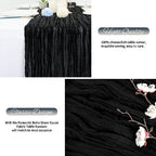 20 Pack Black Cheesecloth Table Runner 120 Inch 10FT Rustic Boho Gauze Cheese Cloth Table Runner for Wedding Party Baby Shower Thanksgiving Christmas Decoration - Image 6