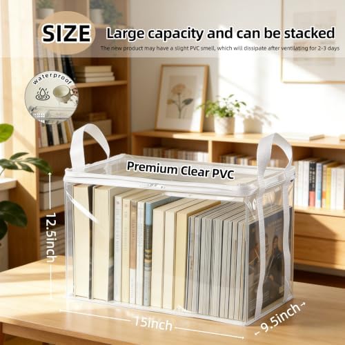 4 Pack Clear Comic Book Storage Containers, White - Image 2