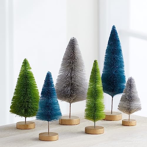 Bottle Brush Trees Set of 6 (Neutrals) - Image 2