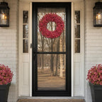 24 Inch Fall Wreaths for Front Door, Autumn Floral Outdoor Wreath - Image 2