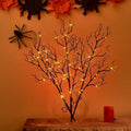 Birchlitland Halloween Branch Lights with Timer Battery Operated 75 LED Orange Fairy Lights, Lighted Black Willow Branches 21IN for Home Decor by Birchlitland