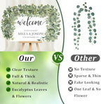 N&T NIETING 8 Pack Artificial Eucalyptus Leaf Garland, Faux Greenery Garland Decor 6 FT Summer Garlands, Fake Hanging Vines for Wedding Decoration Table Mantle - Image 6