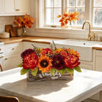 Fall Centerpiece for Table Fall Fake Flower in Pot Fall Floral Arrangement - Image 7