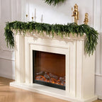 5.9FT Christmas Norfolk Garland, Realistic Faux Pine Garlands, Green Artificial Greenery Garland for Winter Home, Mantle, Fireplace, Indoor, Outdoor Christmas Decorations (1Pcs) by CYSKXYI