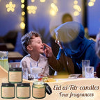 Conelist 12pcs Eid Mubarak Scented Soy Candles 3.5 oz Ramadan Eid Gifts Bulk Mini Muslim Islamic Blessing Meditation Candle Set Table Decoration for Muslim Islam Festival Decor Home - Image 6