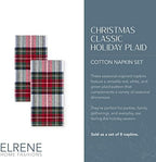 Christmas Classic Holiday Plaid Napkin Set of 8, Multicolor - 17" W x 17" L - Image 3