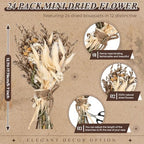 Layhit 24 Pcs Mini Dried Flower Bouquets Boho for Vase, Stylish - Image 2
