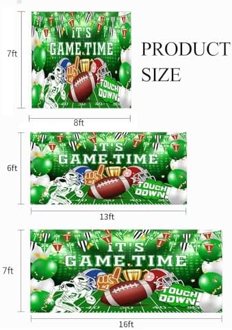 Football Garage Door Cover Banner Decorations, Game Day Football Field Themed Outdoor Car Garage Door Murals Buddy Decorations 13 X 6 Ft - Image 5