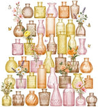 42 Pcs Colored Glass Bud Vases in Bulk, Small Flower Vases for Centerpieces Table Decorations, Mini Vintage Colored Glass Bottles, Wedding, Baby Shower, Home Decor (Orange Yellow Series, 42 PCS) by OGEH