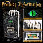 Halloween Spellbook Statue 8.6" LED Color Changing Resin Gothic Table Decor - Image 3