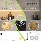 50 FT Warm White Led Lights Strip Rope Lights for Decorations Housewarming Party Indoor Decor Cuttable Strip Lights for Baby Room Bedroom Living Room Ceiling Wall - Image 2
