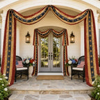 2 Pack Vintage Patriotic Bunting 20 ft Large American Flag Porch Banner Tea Stained American Flags for Patriotic Indoor Outdoor Independence Day Party Decor - Image 4