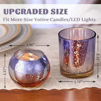 Volens 30pcs Assorted Purple Votive Candle Holders, Large Glass Votives - Image 2