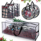 Simgoing 5 Pack Christmas Storage Bags, 9 Ft Christmas Tree Large Bag, 24" Wreath Containers and 25" Garland Packing Tote Moving Bags with Handle Zipper for Artificial Xmas Tree Wreath Garland by Simgoing