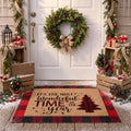Tinideya 2 Pcs Christmas Tree Layered Doormat Set for Front Porch by Tinideya