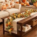 6FT Fall Garland with LED Lights for Mantel Fireplace Autumn Decor - Image 3