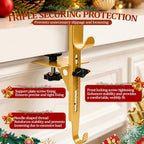 6Pcs Christmas Fireplace Stocking and Garland Hanger Fits 0.87-4.1" Mantle - Image 5