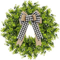 28'' Boxwood Wreath for Front Door, Spring Wreaths for Outdoor Indoor Decor by ArtificialPlants