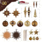SHareconn 80Pcs Christmas Tree Ornaments Set Christmas Tree Decorations - Image 2