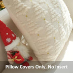 JOJUSIS Decorative Pillow Covers Pack of 4 Throw Pillowcases Faux Fur Couch Cushion (Christmas Tree, 20" x 20" (Pack of 4)) - Image 2