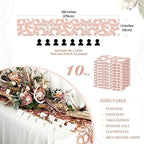 10 Packs 12x108 Inch Sequin Table Runner Rose Gold Flower Table Runners Glitter Table Runners for Banquet Wedding Table Decoration Sparkly Table Overlay - Image 3