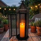 Vela Lanterns Decorative Indoor Tall Black Floor Lantern, Extra Large - Image 3