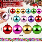 2 Pcs 6 ft Christmas Ball Ornament Garland, Colorful - Image 2