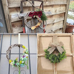 7 Pcs 10 inch Natural Grapevine Wreath Set, Hand-Woven Vine Branch Wreaths for DIY Crafts, Christmas Decorations, Home & Event Styling(White) - Image 6