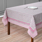CPC Tablecloth 100% Cotton 72x190 Inch Indian Block Print Rectangle Table Cover, Pink Table Cloth for Weddings, Spring/Summer, Barbeque - Pink Sapphire - Image 5