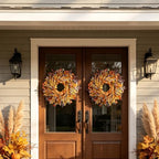 Agusbagli 28" Fall Wreath for Front Door with Eucalyptus & Cimicifuga - Image 5