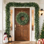 15FT Christmas Cedar Garland,Real Touch Soft Greenery Christmas Decorations - Image 7