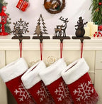 Black Christmas Stocking Holders for Mantel Set of 4 Stocking Hooks for Fireplace Mantel Hangers for Stocking Metal Stocking Holder for Christmas Decoration Hanging Hanger Clips - Image 7