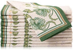 FINGERCRAFT Cloth Napkins Set of 12 Cotton Linen, 20x20 Inch, Country Side - Image 2