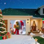 Christmas Garage Door Banner – Festive Holiday Party Backdrop Decoration for Home & Outdoor, Elf & Snow Scene Design for Garage, Porch, Living Room, or Bedroom,8 x 7ft/2.4 x 2.1m - Image 5
