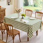 Gingham Tablecloth Rectangle,Green 60" x 120" - Image 3