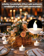 LED Tea Lights Battery Operated Flameless Candles 200 Pack Warm White - Image 6