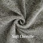 FUTEI Pack of 2 Chenille Soft Throw Pillow Covers 18x18 Inch, Grey - Image 2